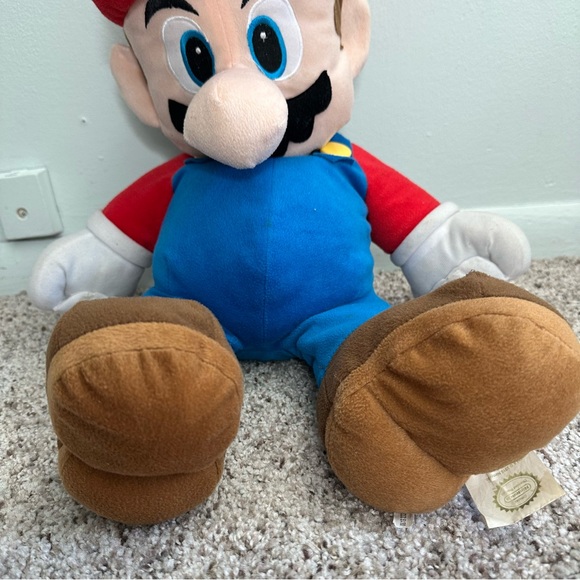 Super Mario Plush 22" Stuffed Toy Pillow Back‎ Pocket Nintendo 2015 Large Flawed - Picture 3 of 14